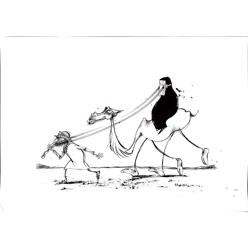 Hassan Karım Zadeh 43x30cm Orijinal Karikatür BOD02026