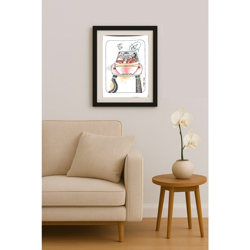 Tode Blazevski 35x25cm Orijinal Karikatür BOD02027