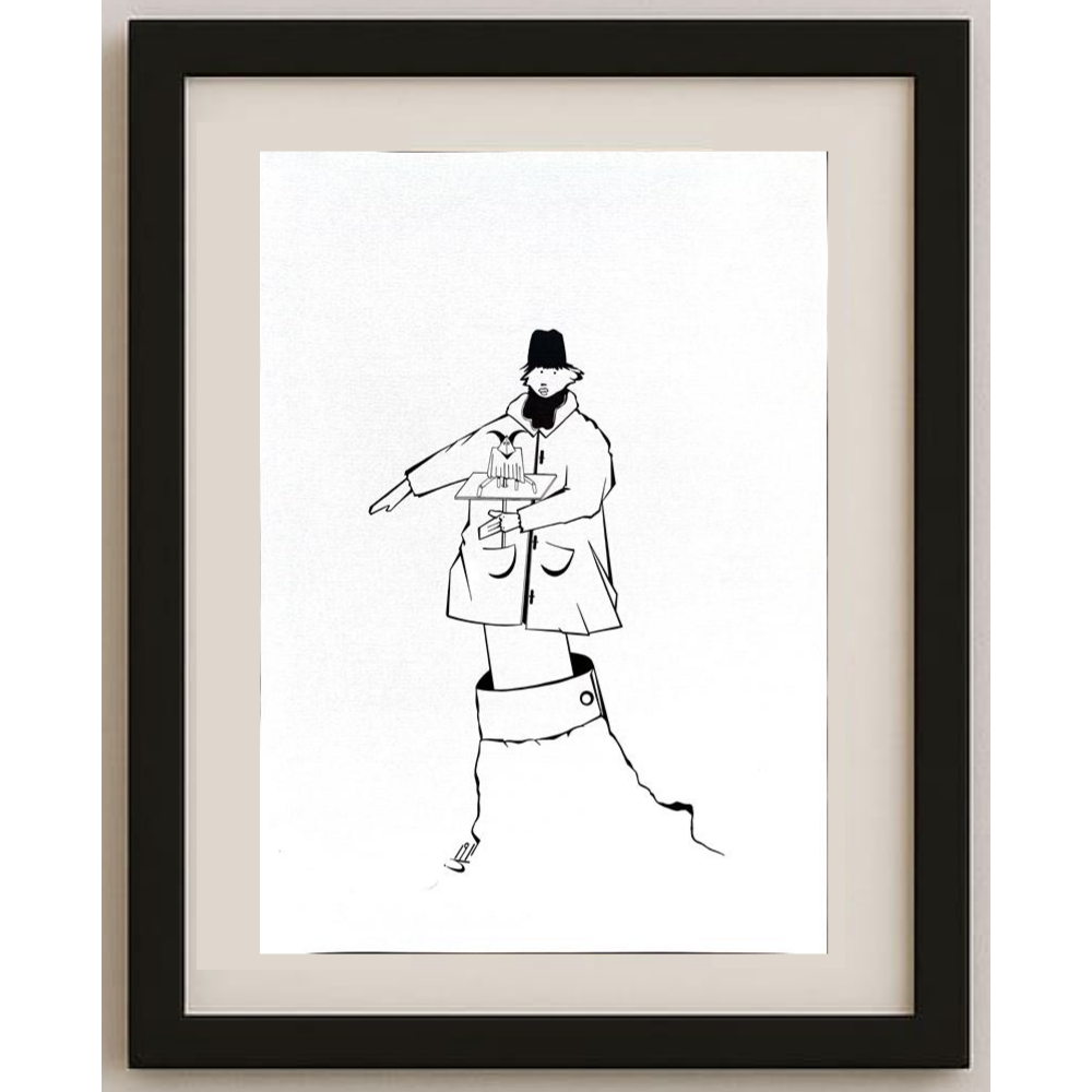 Unknown 43x30cm Orijinal Karikatür BOD02028