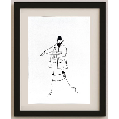 Unknown 43x30cm Orijinal Karikatür BOD02028
