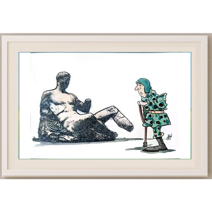 Nikola Otas 29x21cm Orijinal Karikatür BOD02034