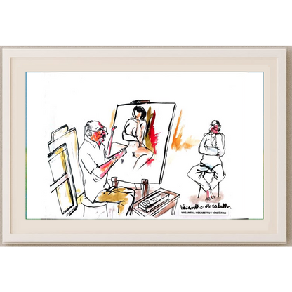 Vasantha Hosabettu 35x25cm Orijinal Karikatür BOD02038