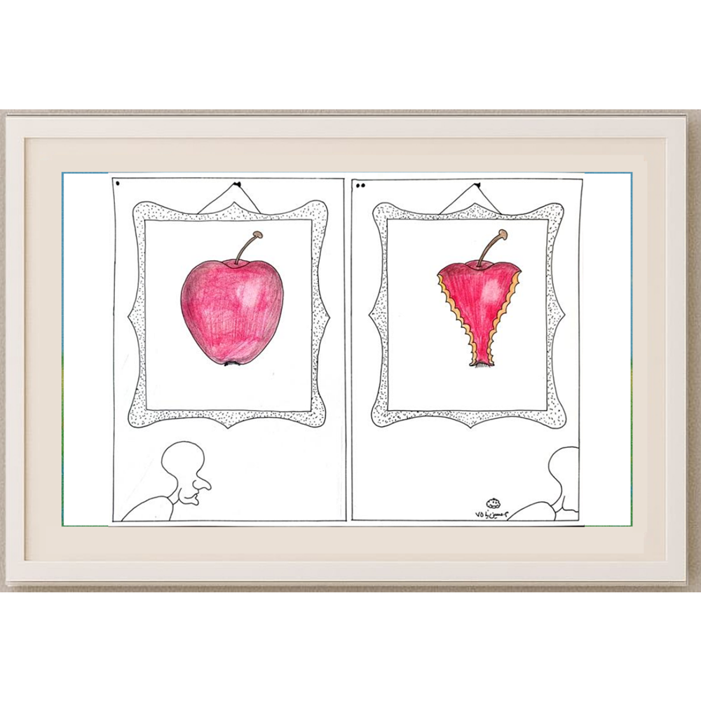 Mostafa Hossein Nia 35c25cm Orijinal Karikatür BOD02039
