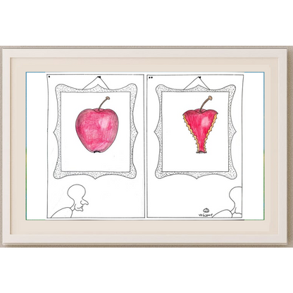 Mostafa Hossein Nia 35c25cm Orijinal Karikatür BOD02039