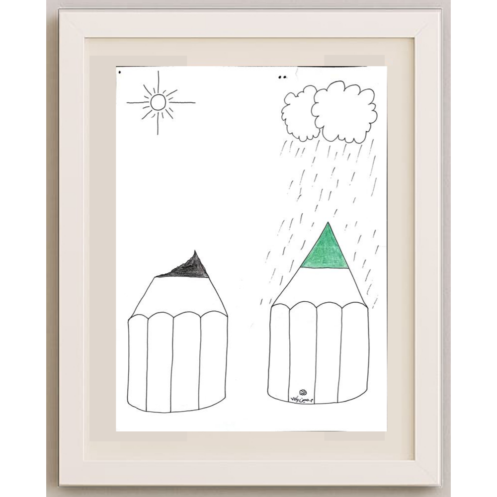 Mostafa Hossein Nia 35c25cm Orijinal Karikatür BOD02040