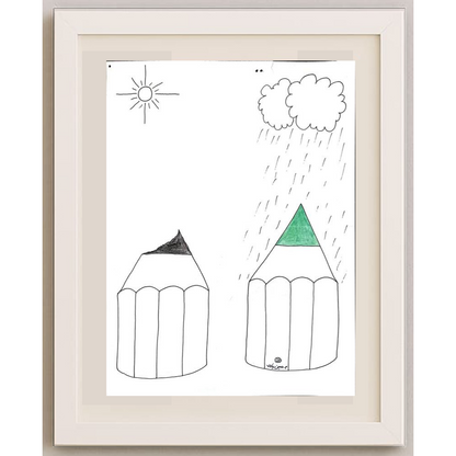 Mostafa Hossein Nia 35c25cm Orijinal Karikatür BOD02040