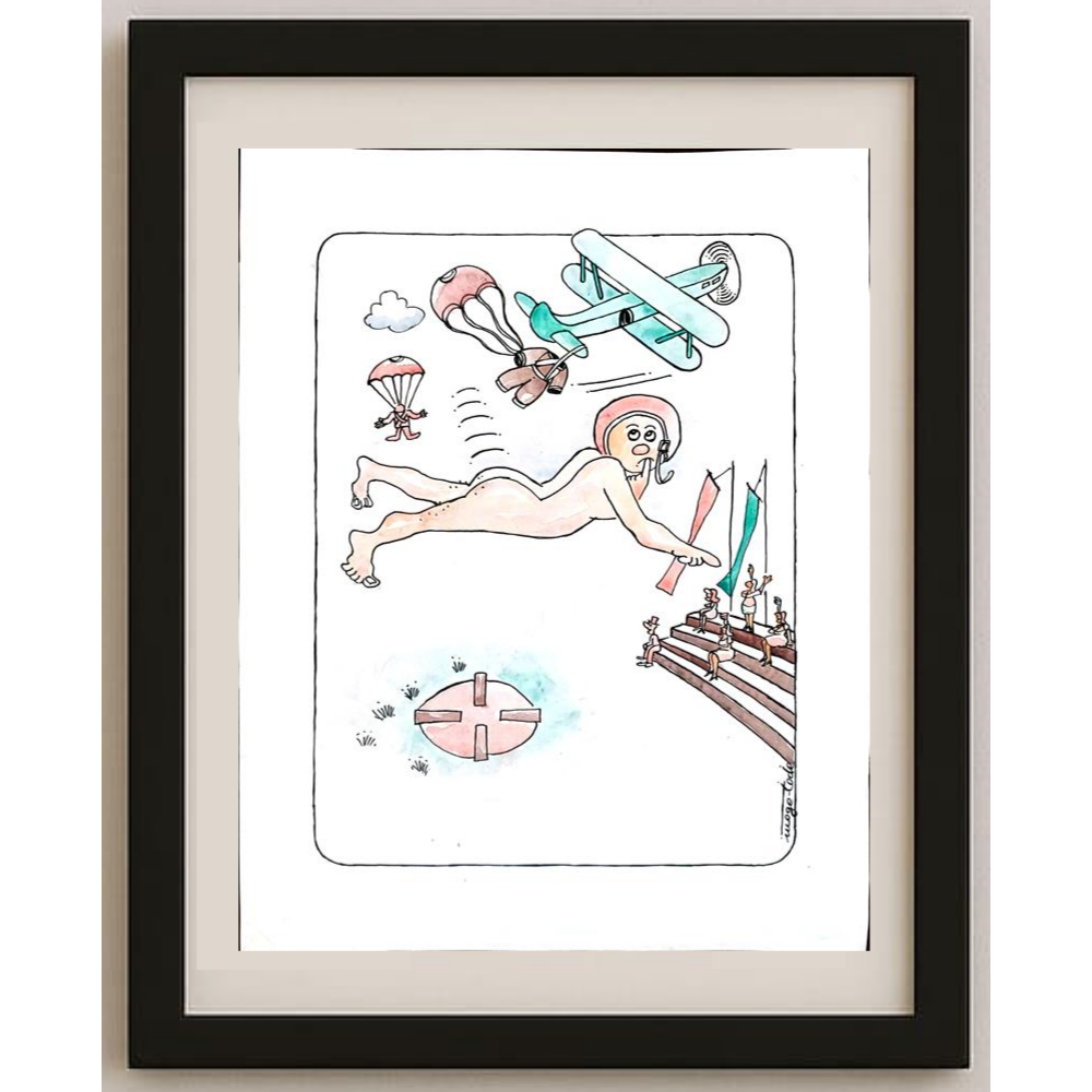 Tode Blazevski 35x25cm Orijinal Karikatür BOD02045