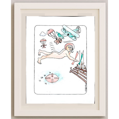 Tode Blazevski 35x25cm Orijinal Karikatür BOD02045