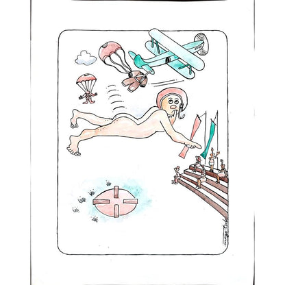Tode Blazevski 35x25cm Orijinal Karikatür BOD02045