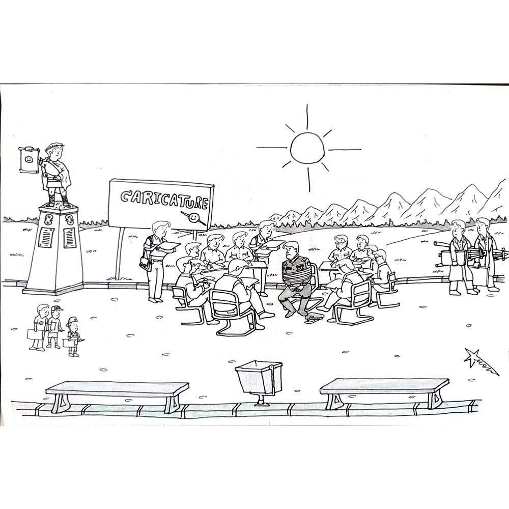Mahmood Reza Mohammad Poor 29x21cm Orijinal Karikatür BOD02052