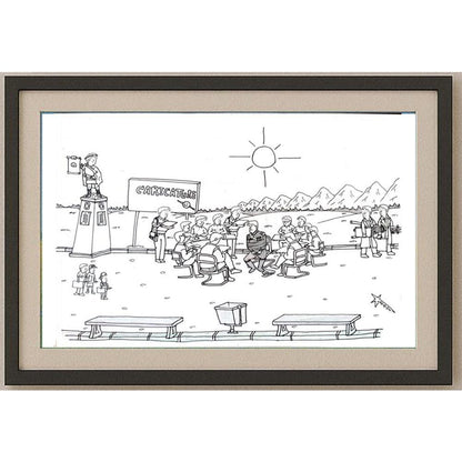 Mahmood Reza Mohammad Poor 29x21cm Orijinal Karikatür BOD02052
