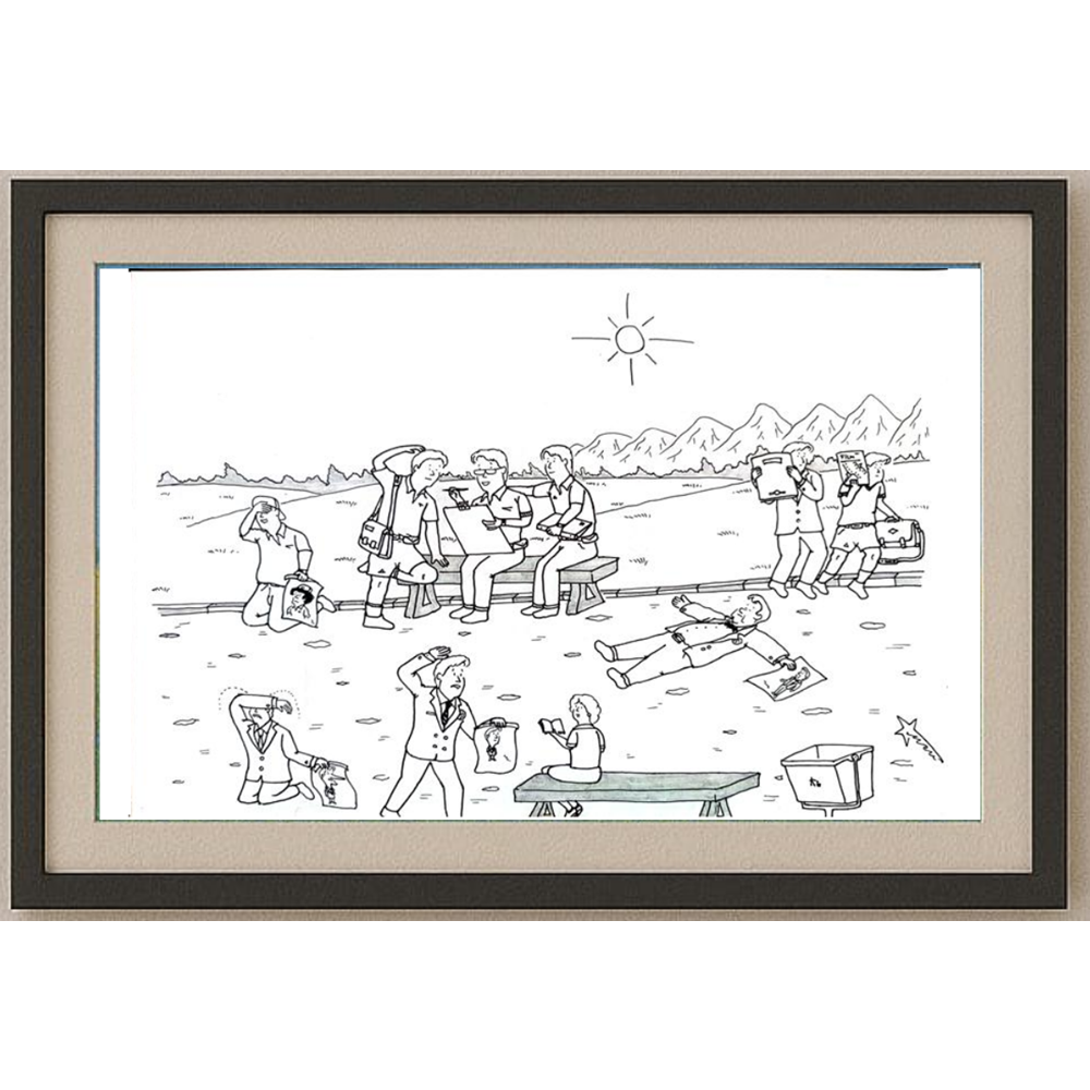 Mahmood Reza Mohammad Poor 29x21cm Orijinal Karikatür BOD02053