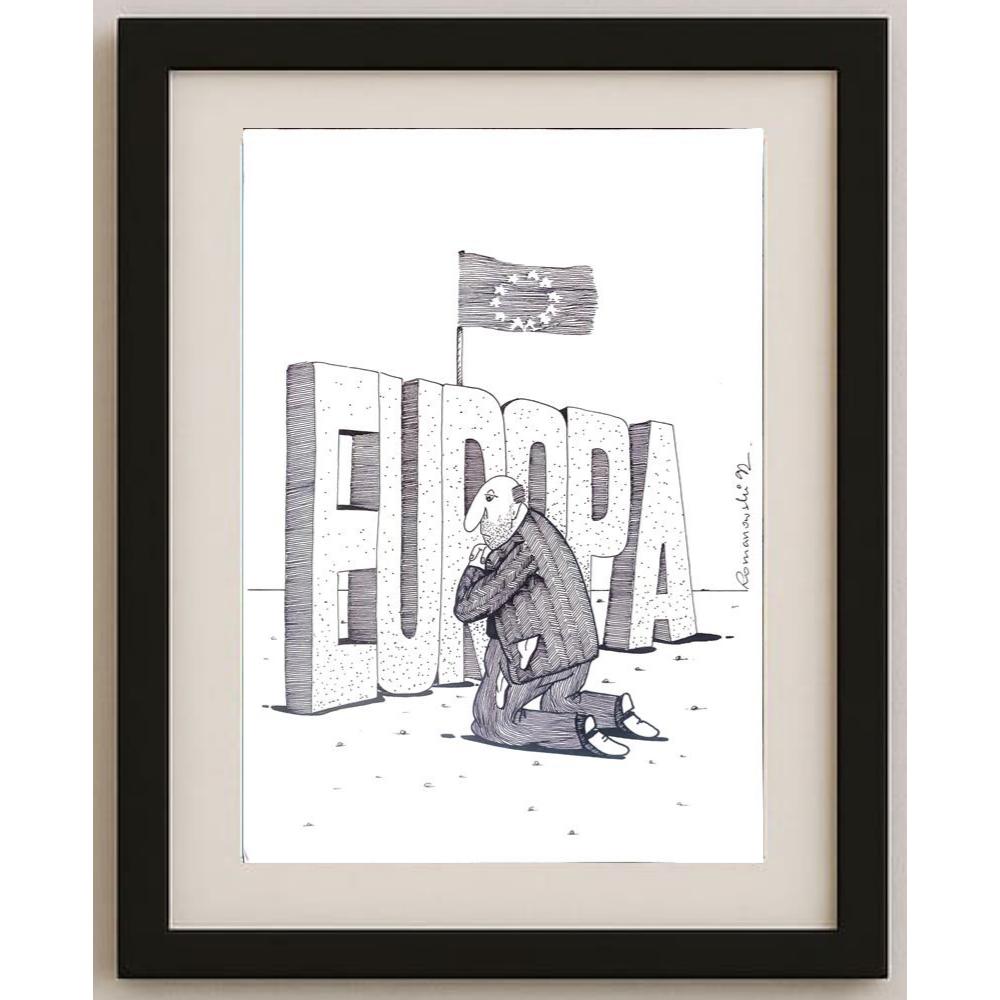 Zdzislaw Romanovski 29x21cm Orijinal Karikatür BOD02054