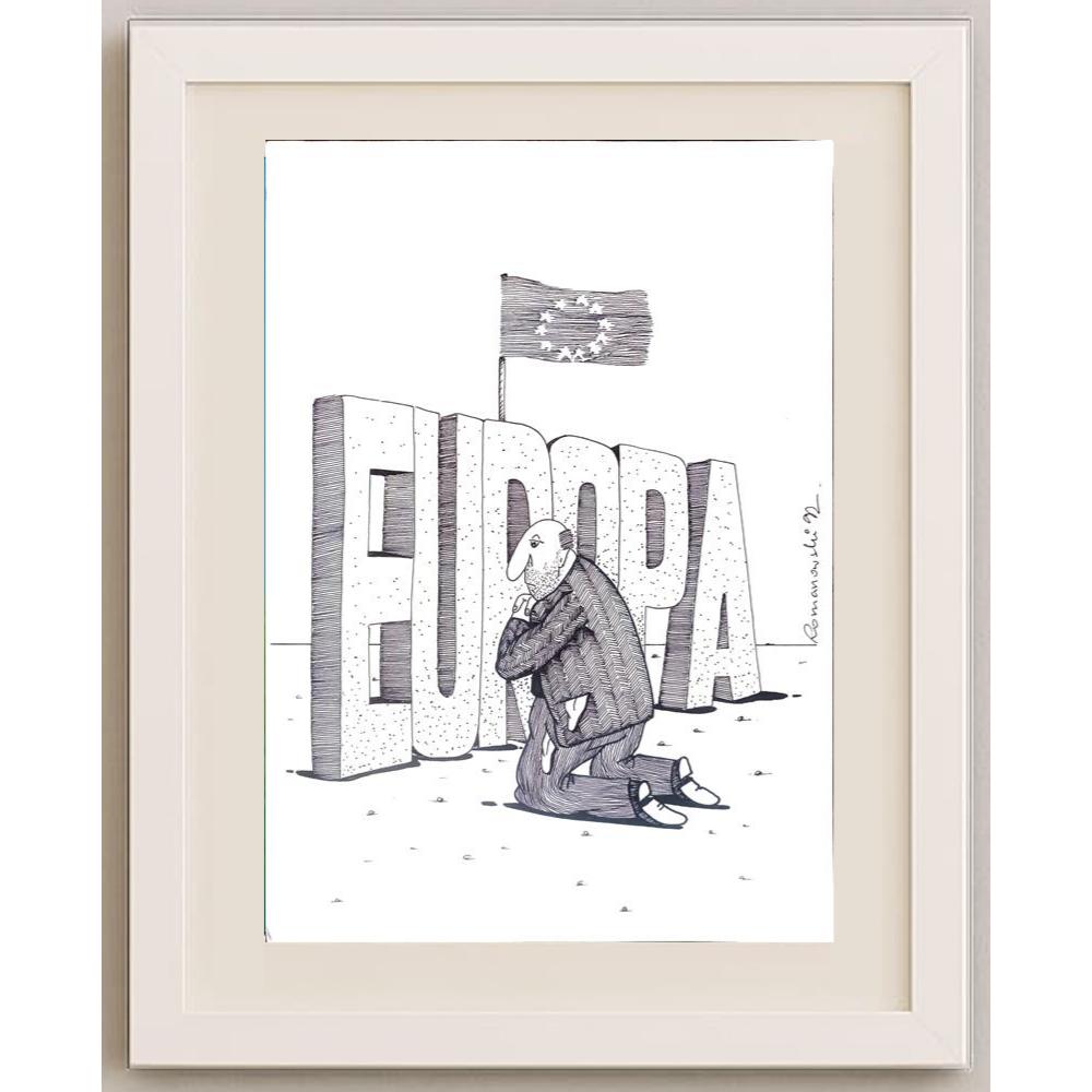 Zdzislaw Romanovski 29x21cm Orijinal Karikatür BOD02054