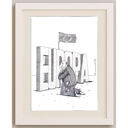 Zdzislaw Romanovski 29x21cm Orijinal Karikatür BOD02054