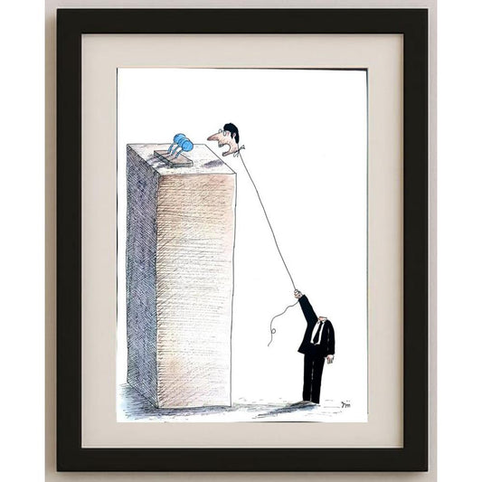 Masoud Ziaei Zardkhashosei 29x21cm Orijinal Karikatür BOD02057