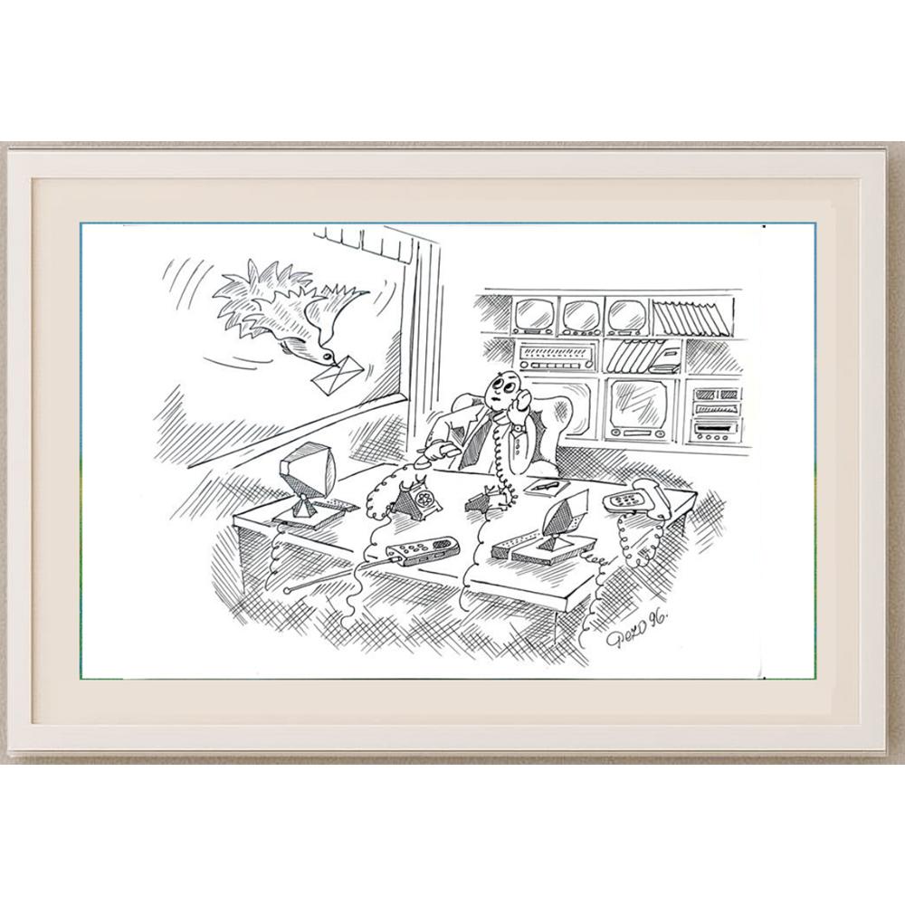 Ivica Pezo 29x21cm Orijinal Karikatür BOD02059