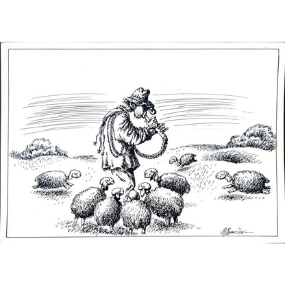 Sergey Savilov 29x21cm Orijinal Karikatür BOD02060