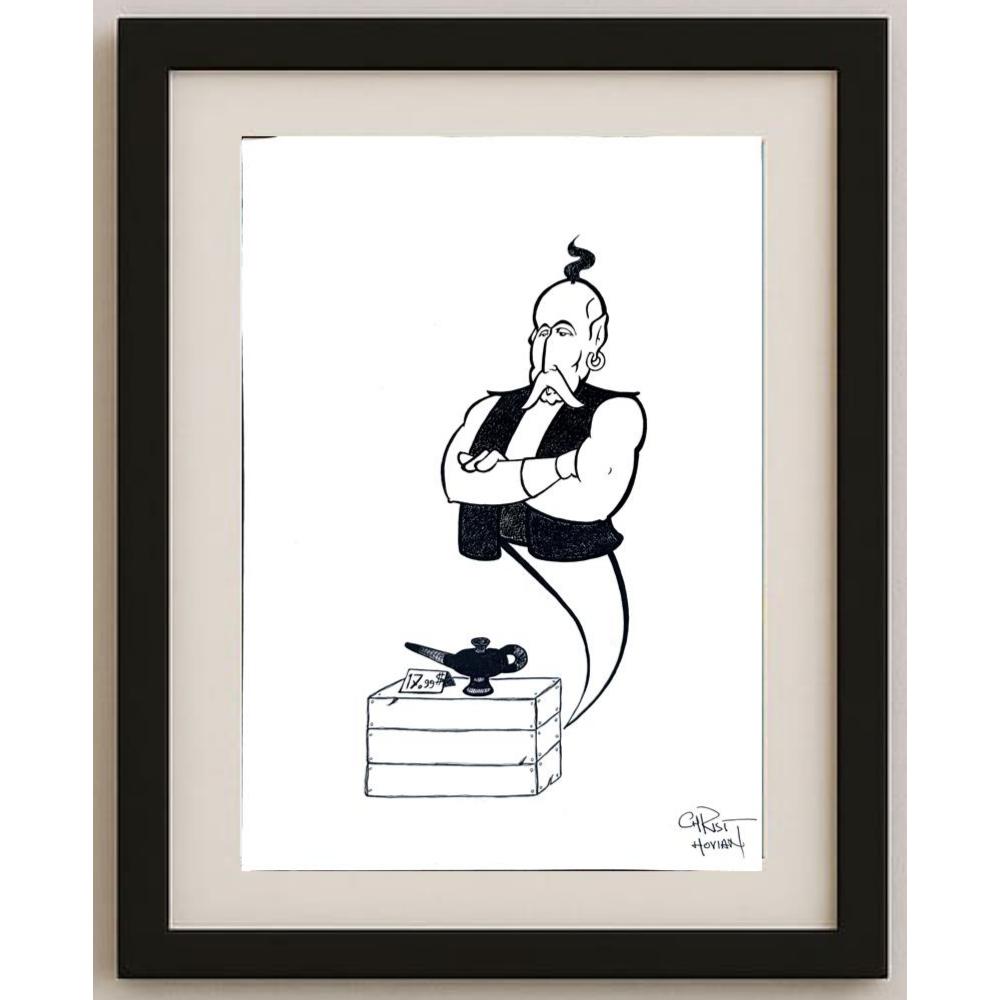 Chris Hovian 29x21cm Orijinal Karikatür BOD02065