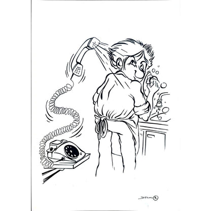 Damir Novak 29x21cm Orijinal Karikatür BOD02079