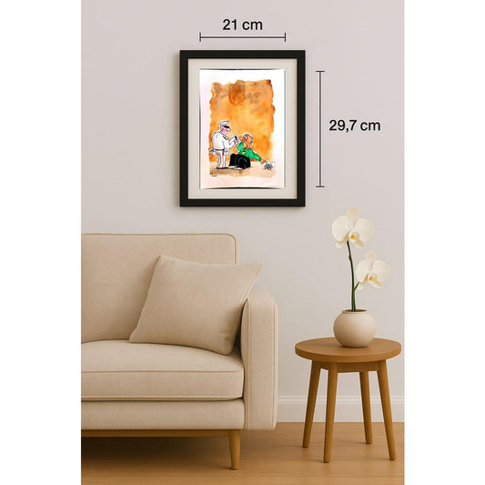 Olexander Dubovskyi 29x21cm Orijinal Karikatür BOD02099