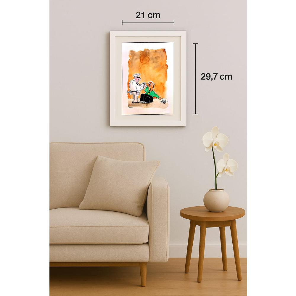 Olexander Dubovskyi 29x21cm Orijinal Karikatür BOD02099