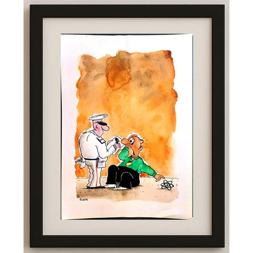 Olexander Dubovskyi 29x21cm Orijinal Karikatür BOD02099