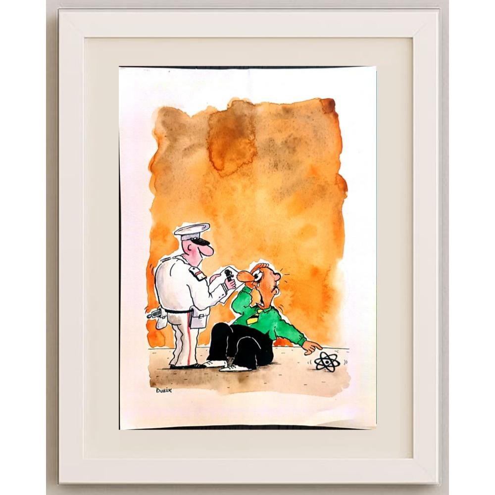 Olexander Dubovskyi 29x21cm Orijinal Karikatür BOD02099