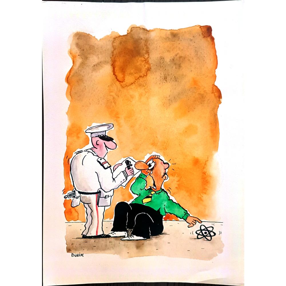 Olexander Dubovskyi 29x21cm Orijinal Karikatür BOD02099