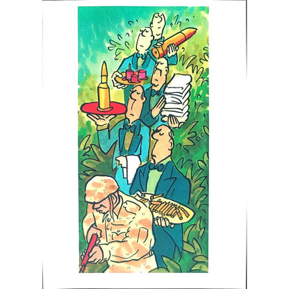 Unknown 29x21cm Orijinal Karikatür BOD02113