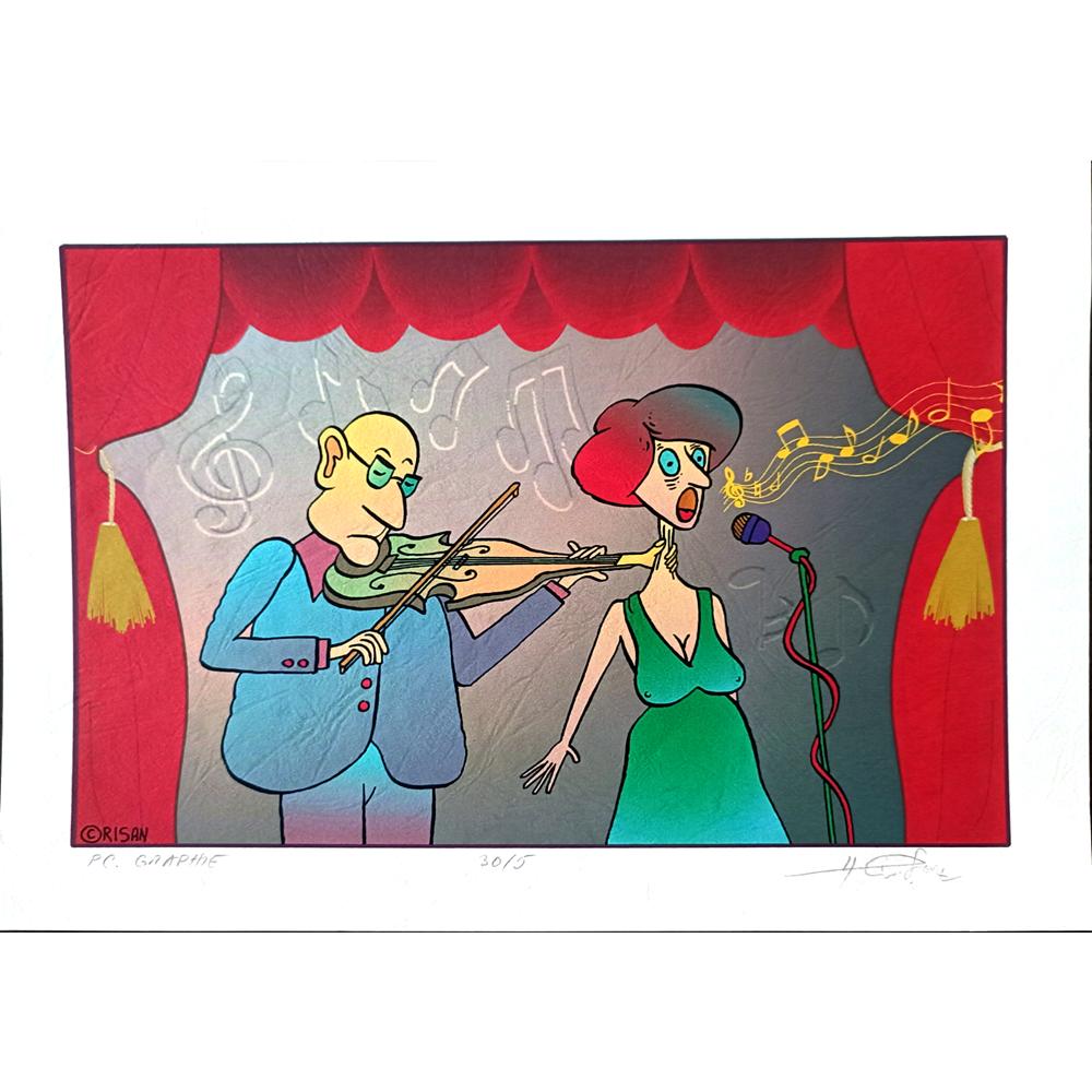 Horia Crisan 29x21cm Orijinal Karikatür BOD02116
