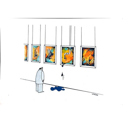 Vladimiras Beresniovas 29x21cm Orijinal Karikatür BOD02118
