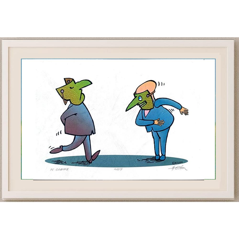 Horia Crisan 29x21cm Orijinal Karikatür BOD02119