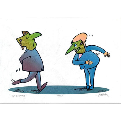 Horia Crisan 29x21cm Orijinal Karikatür BOD02119