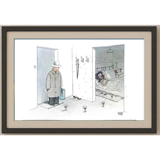 Victor Zujev 29x21cm Orijinal Karikatür BOD02130