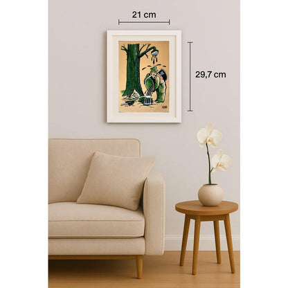 Dluhopolszky Laszle 29x21cm Orijinal Karikatür BOD02134
