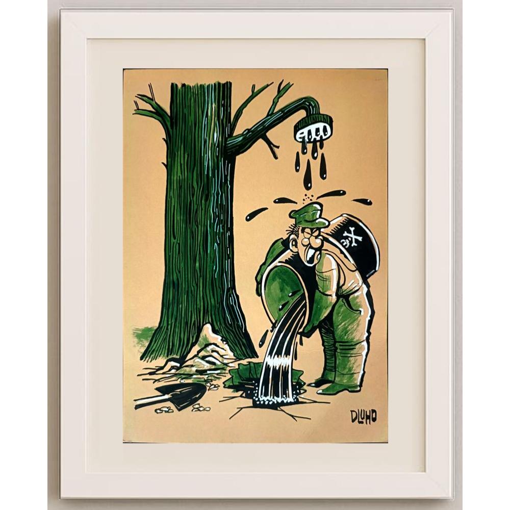 Dluhopolszky Laszle 29x21cm Orijinal Karikatür BOD02134