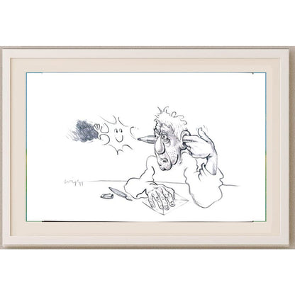 François Veldeman 29x21cm Orijinal Karikatür BOD02135