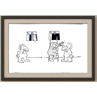 François Veldeman 29x21cm Orijinal Karikatür BOD02136