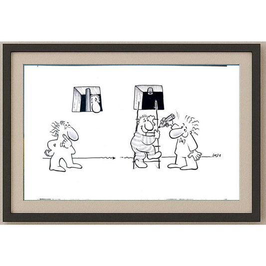 François Veldeman 29x21cm Orijinal Karikatür BOD02136