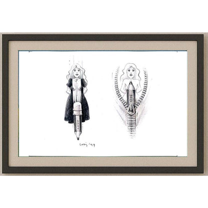 François Veldeman 29x21cm Orijinal Karikatür BOD02139