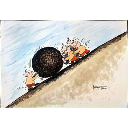 Kraupa Tomislav 29x21cm Orijinal Karikatür BOD02143
