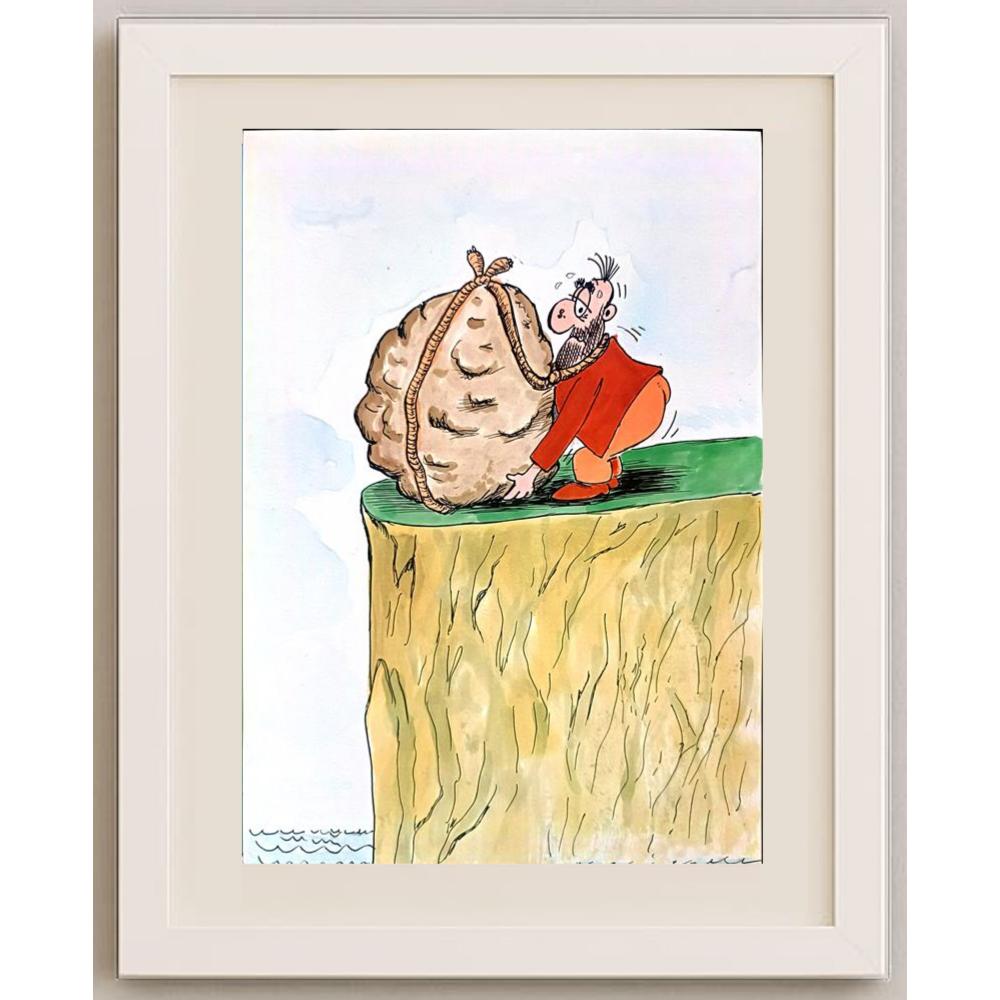 Kraupa Tomislav 29x21cm Orijinal Karikatür BOD02146