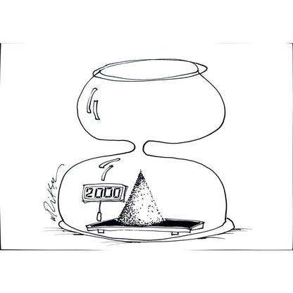 Gheorghita Ghinea Uriasu 29x21cm Orijinal Karikatür BOD02153