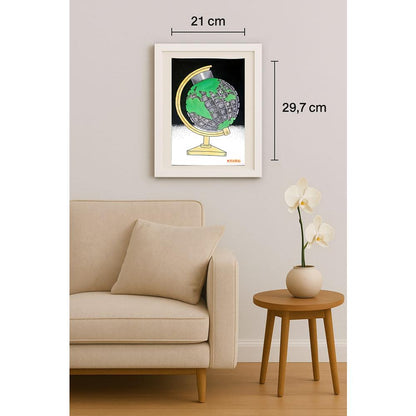 Li Guangjun 29x21cm Orijinal Karikatür BOD02155