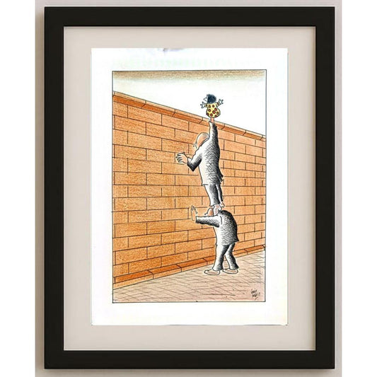 Ümit Müfit Dinçay 29x21cm Orijinal Karikatür BOD02162