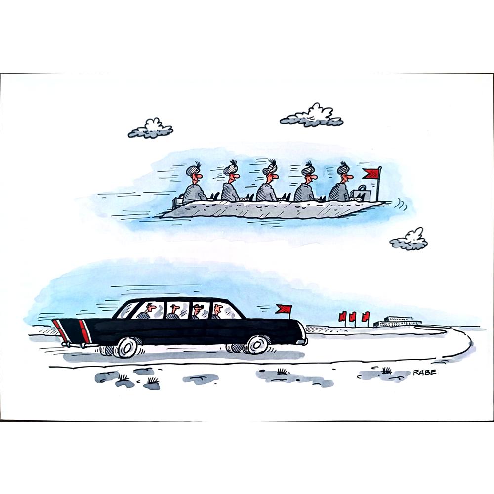 Ralf Böhme 29x21cm Orijinal Karikatür BOD02164