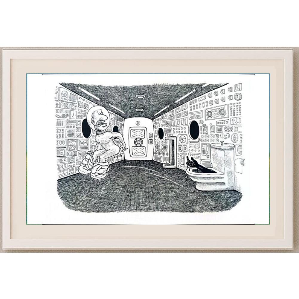 Zhang Hong Lin 29x21cm Orijinal Karikatür BOD02166