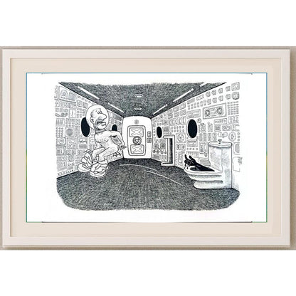 Zhang Hong Lin 29x21cm Orijinal Karikatür BOD02166