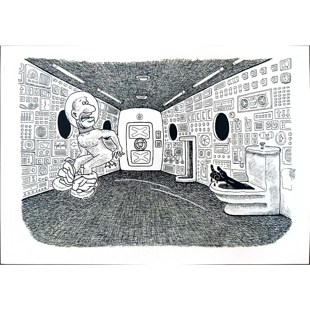 Zhang Hong Lin 29x21cm Orijinal Karikatür BOD02166